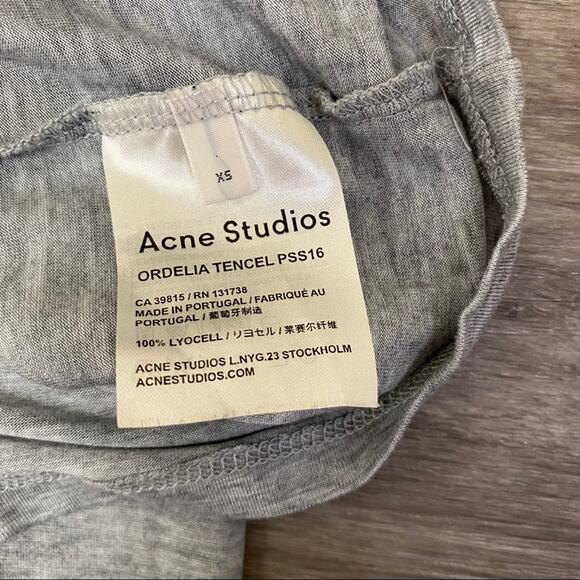 Acne Studios Ordelia Tencel Dress Grey XS - Picture 9 of 10